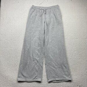 Y2K H&M Divided Grey Sweatpants Baggy Wide Leg Joggers Lounge Chill Soft Size M